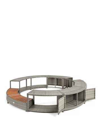 Lay-Z-Spa 180cm Round Rattan Hot Tub Surround