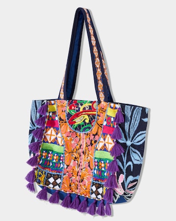 Joe Browns Ibiza Town Patchwork Tote Bag