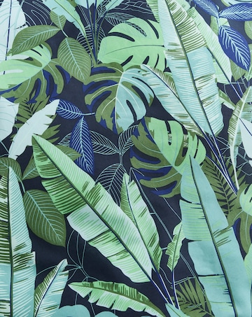 Tropical Leaf Cotton Blend Reversible Duvet Cover Set