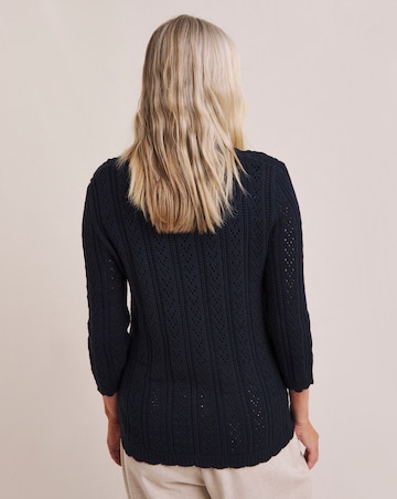 Julipa Crochet Button Down Cardigan