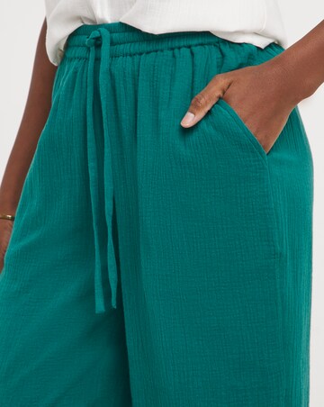 Green Cheesecloth Culottes
