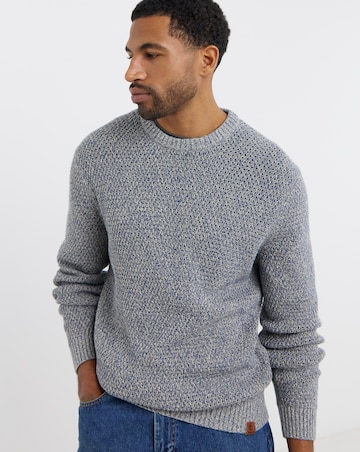 Timberland Cotton Textured Sweater - Blue
