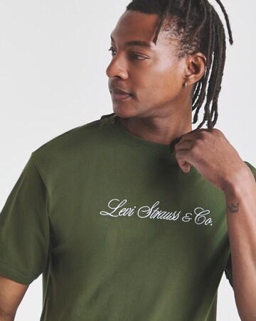 Levi's Short Sleeve Vintage Fit Script T-Shirt - Dark Green