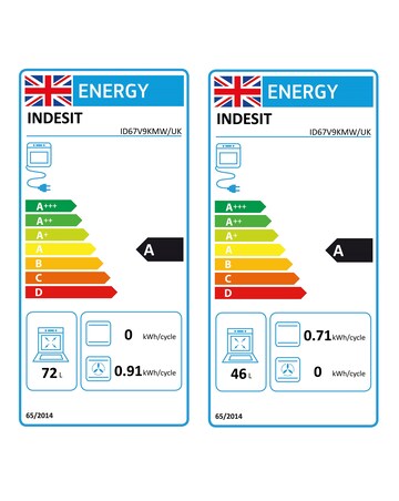 Indesit ID67V9KMW/UK 60cm Electric Double Cooker + Installation