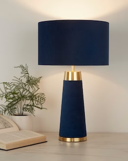 Velvet &amp; Satin Brass Table Lamp