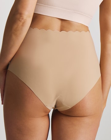 Pretty Secrets (3 Pack) Scallop No VPL Knickers Black/Nude/Black