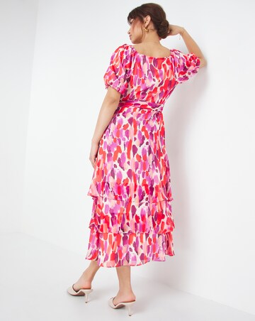 Joanna Hope Balloon Sleeve Print Maxi Dress