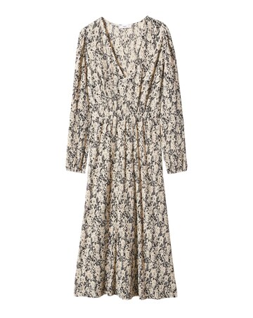 Mango Pomo V Neck Midi Dress