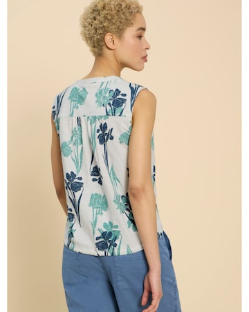 White Stuff Tulip Jersey Sleeve Shirt