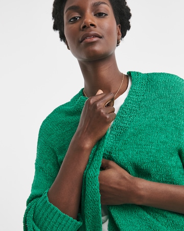 Green Edge To Edge Cardigan