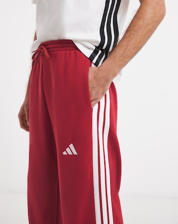 adidas Wide Leg 3 Stripes Fleece Pants