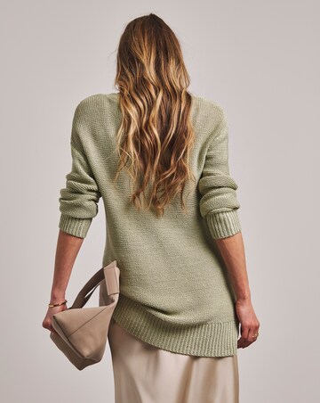 Anthology V Neck Tape Yarn Longline Jumper