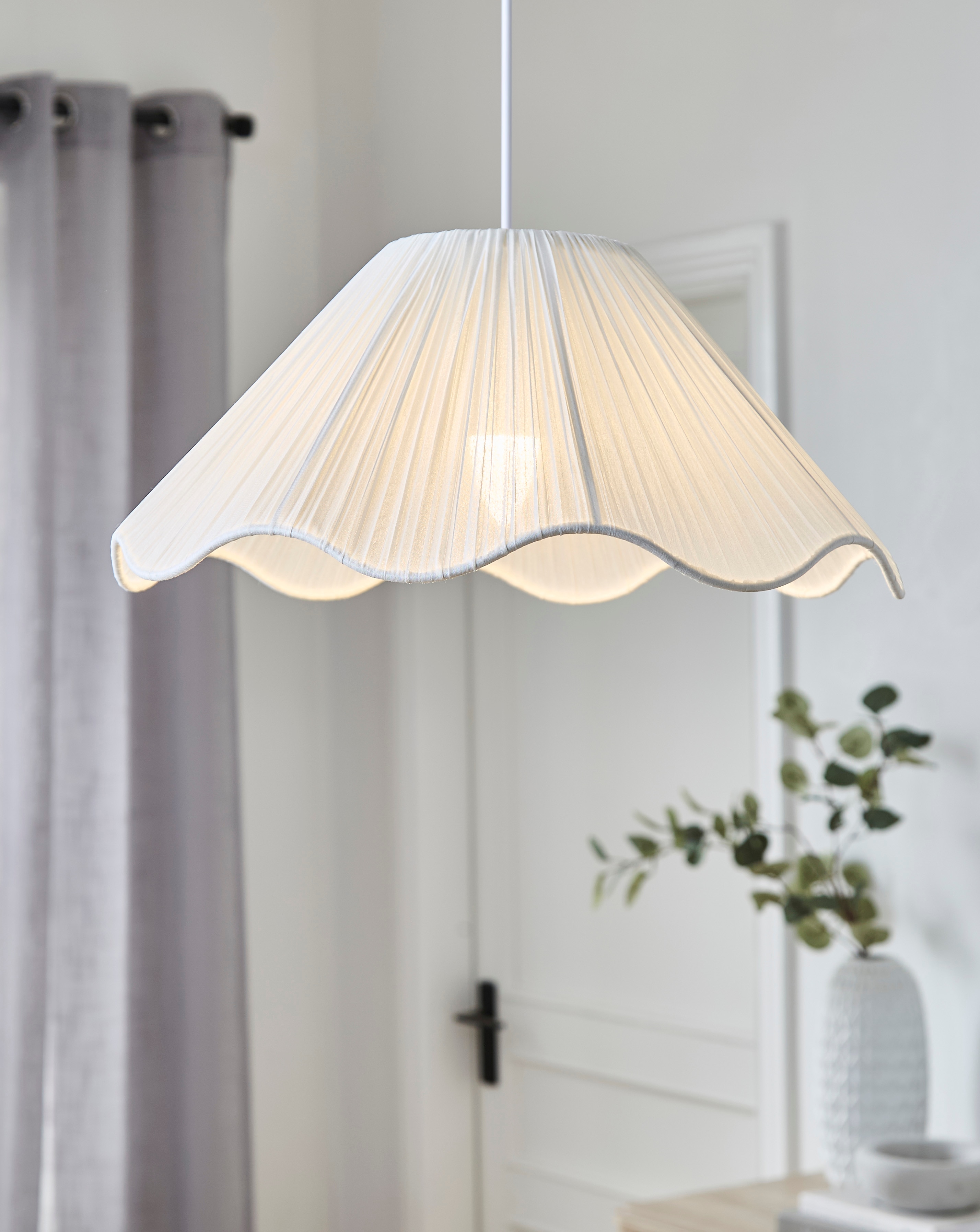 River Pleated Scallop Edge 40cm Shade | JD Williams