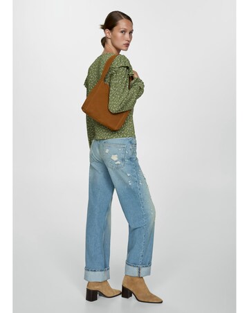 Mango Floral Ruffle Top