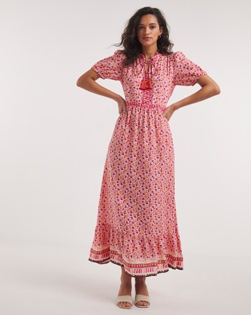 Joe Brown's Ultimate Boho Boarder Tassel Tie Dress