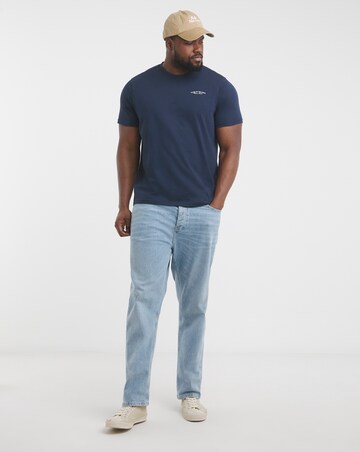 Mallorca Graphic T-shirt Long Length- Navy