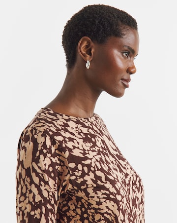 Longline Curved Hem 3/4 Sleeve Top