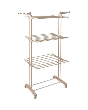 Tower 3 Tier Garment Rack Latte