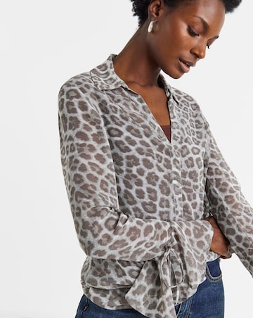 Georgette Frill Cuff Collar Blouse