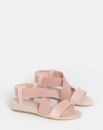 Dia Elasticated Low Wedge Espadrilles - Extra Wide Fit (EEE)