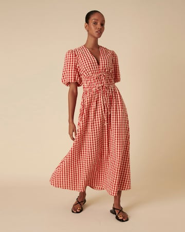 Nobody's Child Scottie Midi Dress Red Gingham