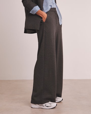 Anthology Brushed Wide Leg Trousers with Stretch