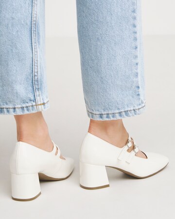 Kody Mary Jane Block Heeled Shoes Wide E Fit