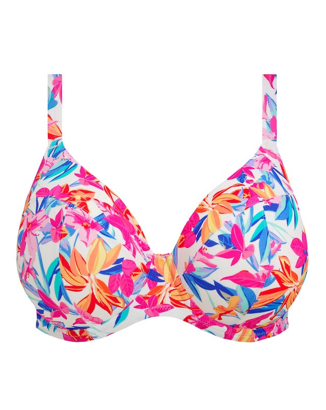 Elomi Savaneta Plunge Wired Bikini Top White