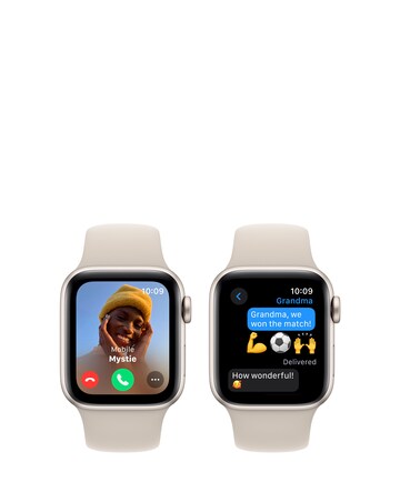 Apple Watch SE GPS 40mm Starlight Aluminium Case with Starlight Sport Band - M/L