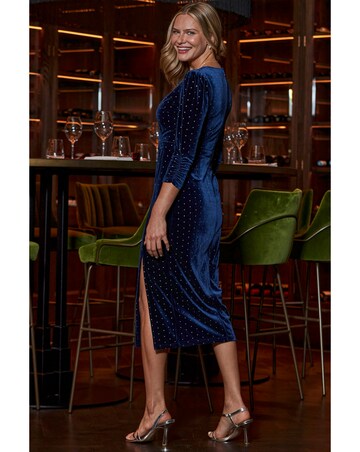 Sosandar Hot Fix Velvet Dress