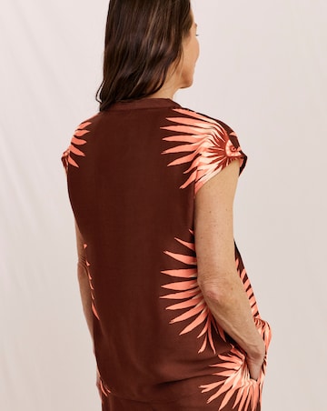 Julipa Petite Pintuck Printed Co-ord Top