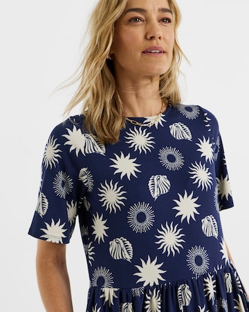 Soft Touch Half Sleeve Smock Dress