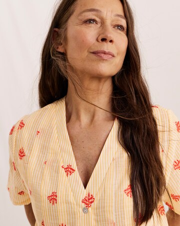 Julipa Pleated Stripe Blouse