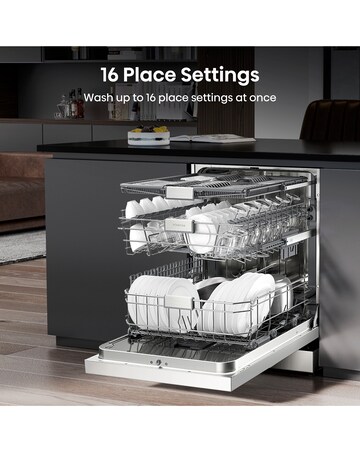 Hisense HS643D60WUK 16 Place Settings Dishwasher with Cutlery Tray - White