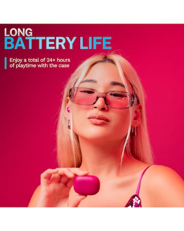 JLAB Go Pop ANC True Wireless Earbuds - Fuchsia