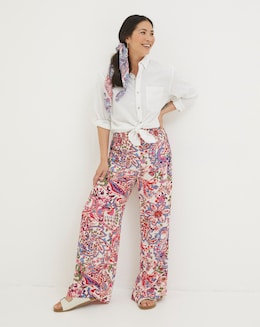 FatFace Paisley Palazzo Trousers