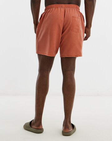 Red Garment Dyed Swim Shorts Reg