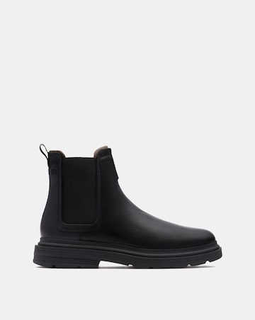 Clarks Badbury Easy Boots - Black Leather
