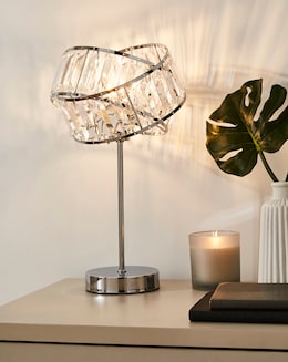 Juno Chrome &amp; Acrylic Table Lamp