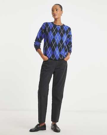 Crew Neck Argyle Jumper