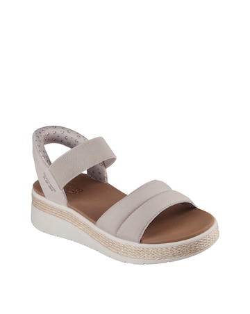 Skechers Taupe Bobs Sun Ray Slip Ins Sandals -Standard Fit (D)
