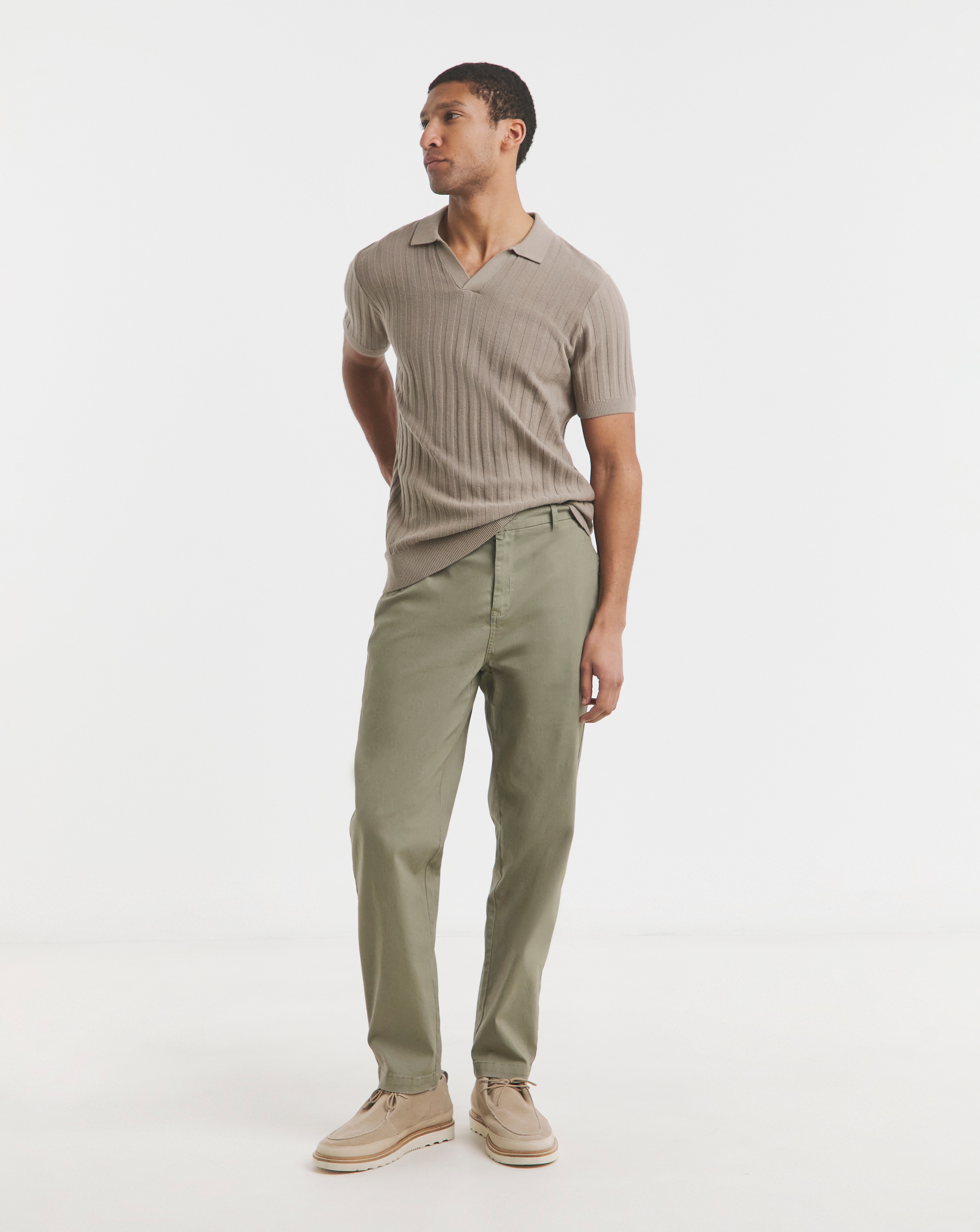 Textured Trophy Neck Tipped Knit Polo | JD Williams