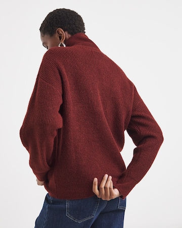 Wine Half Zip Jumper