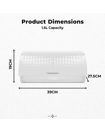 Tower Solitaire Bread Bin-White