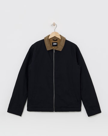 Black Borg Lined Worker Jacket