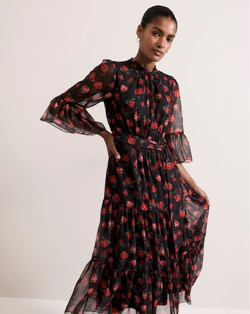 Phase Eight Lela Floral Textured Midi Dress