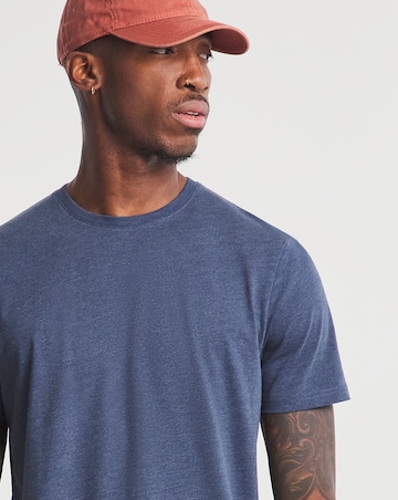 Denim Marl Crew Neck T-Shirt Long
