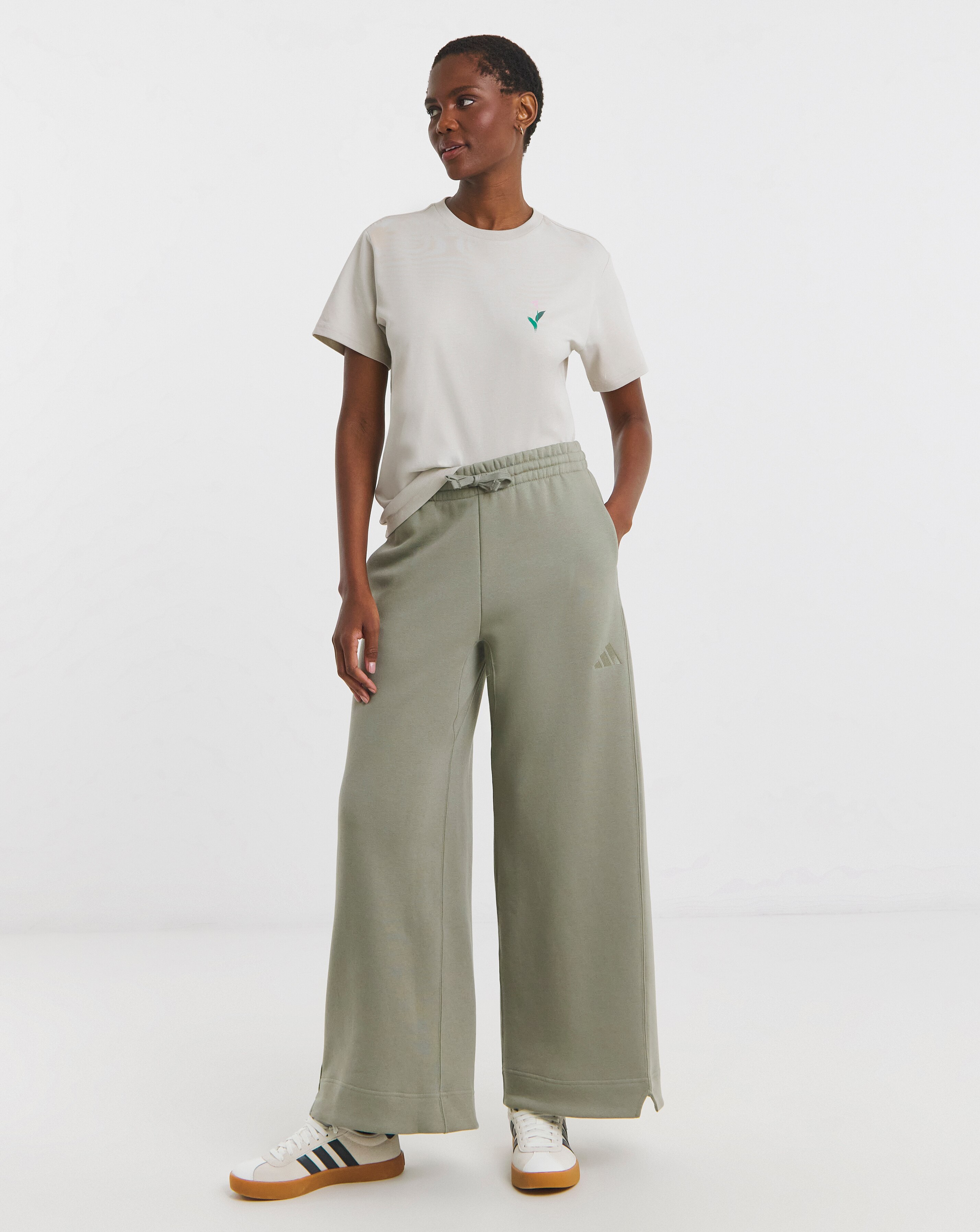 adidas Trio Floral T-Shirt | JD Williams