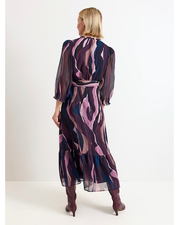 Phase Eight Cara Swirl Puff Sleeve Swing Dress