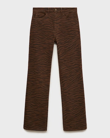 Mango Zebra Print Straight Jeans